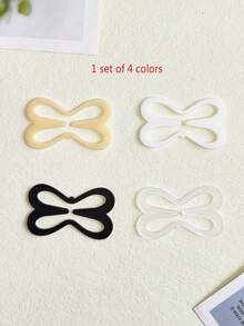 4/8/12/16/20pcs 4-Color Dragonfly Bra Strap Clips, Anti-Slip Cross Back Buckle Invisible Breast Support Accessories - / - View 11