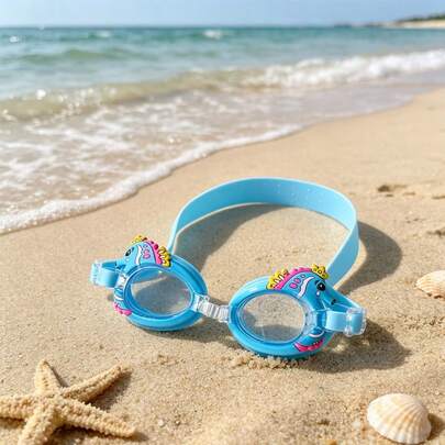 Happy wind Swim 1pc Thick High-Definition Anti-Fog Swimming Goggles, Soft Silicone Frame Fits Eyes Closely, Swimming Goggles