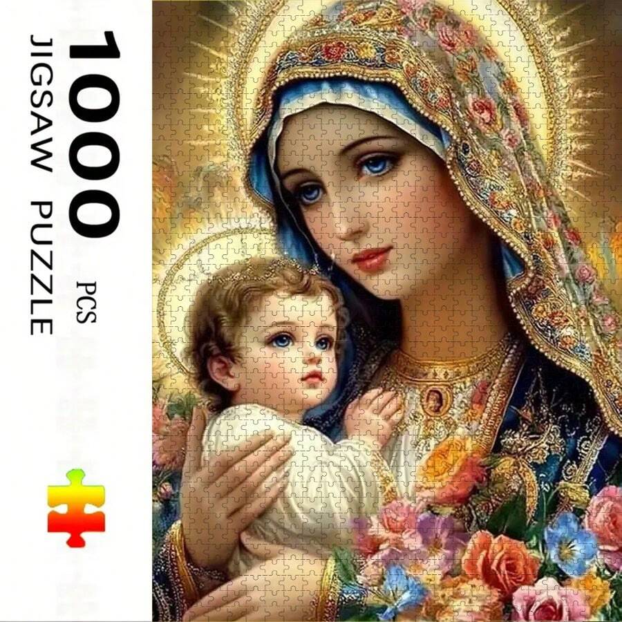 1盒1000片拼圖 50*70公分/19.7*27.6英吋--成人大尺寸拼圖禮物 DIY手工趣味，適合居家客廳辦公室裝飾 無框，聖誕節萬聖節母親節新年復活節禮物