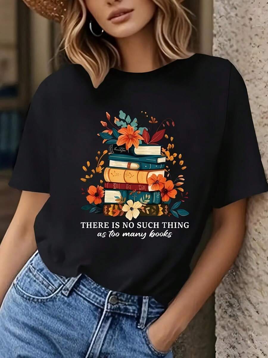 Camisa de manga corta de las mujeres de tamaño sobredimensionado - cuello redondo minimalista vintage - línea de la camisa, suelto ajuste máquina lavable - ajuste de la blusa adecuada para la primavera / verano, vestimenta casual casual y capa pieza