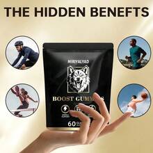Miriyalyad Men's Boost Gummies, 60 Count, Energy & Stamina Support Dietary Supplement - 1PCS - View 3