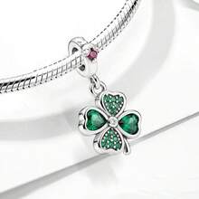 1 chiếc mặt dây chuyền hình cỏ bốn lá bằng bạc sterling 925 thời trang, phù hợp để làm vòng tay, lắc tay cho nữ, tự làm trang sức và trang trí trang sức hàng ngày cho các cô gái. - Kiểu 2 - Xem 2