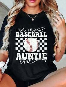 Conjunto para el Día de la Madre: Camiseta Divertida "En Mi Era de Tía Béisbol". Camisetas Gráficas Occidentales para Hombre, Ropa para Hombre, Camisetas Gráficas para Mujer, Tops, Ropa, Camisetas Gráficas, Camisetas de Mujer. - Negro - Ver 6