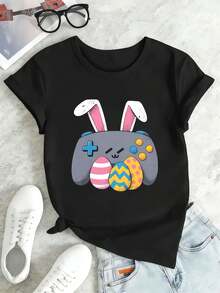Women T-Shirts - Black - View 2