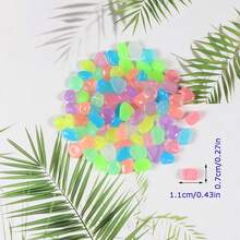 200 piezas/bolsa, Piedras de resina luminosas de colores de 0,39 pulgadas, adecuadas para la decoración de acuarios, jardinería, paisajismo, festivales, graduaciones y bodas - Multicolor - Ver 4