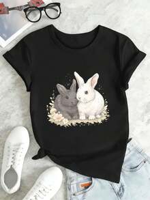 Women T-Shirts - Black - View 2