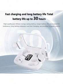 2026 夾耳式與入耳式 TWS 無線耳機，藍牙 5.4，25dB 降噪，ENC 高清通話，38ms 低延遲，10mm 低音，30小時播放時間，USB-C 快充，支援 Android 與所有智慧型手機雙設備連接 - 彩色 - 查看 5