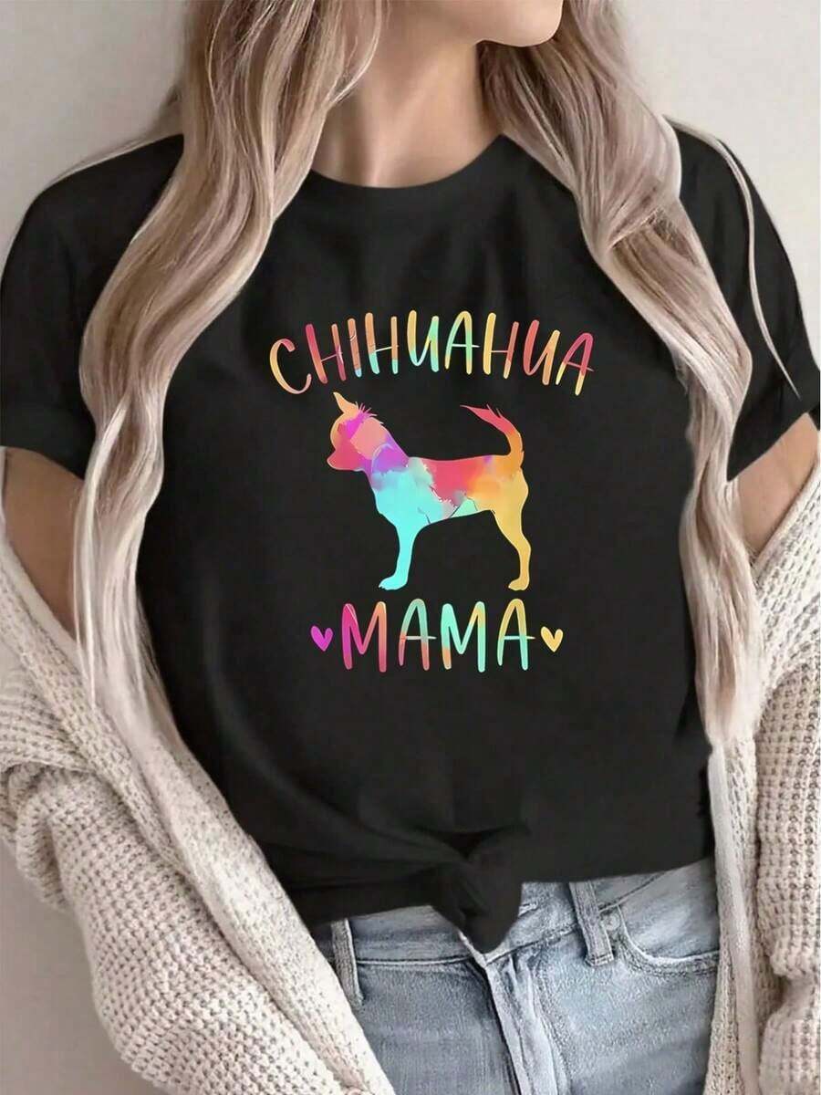 Camiseta de Mujer con Cuello Redondo Degradado - Sutil Degradado de Colores, Adecuada para Uso Casual y Semicasual, Mezcla de Poliéster Elástico Ligero, Ajuste Suave y Cómodo, Lavable a Máquina, Top Tipo Blusa para Adultos (Ropa para Todo el Año) - Negro - Ver 1