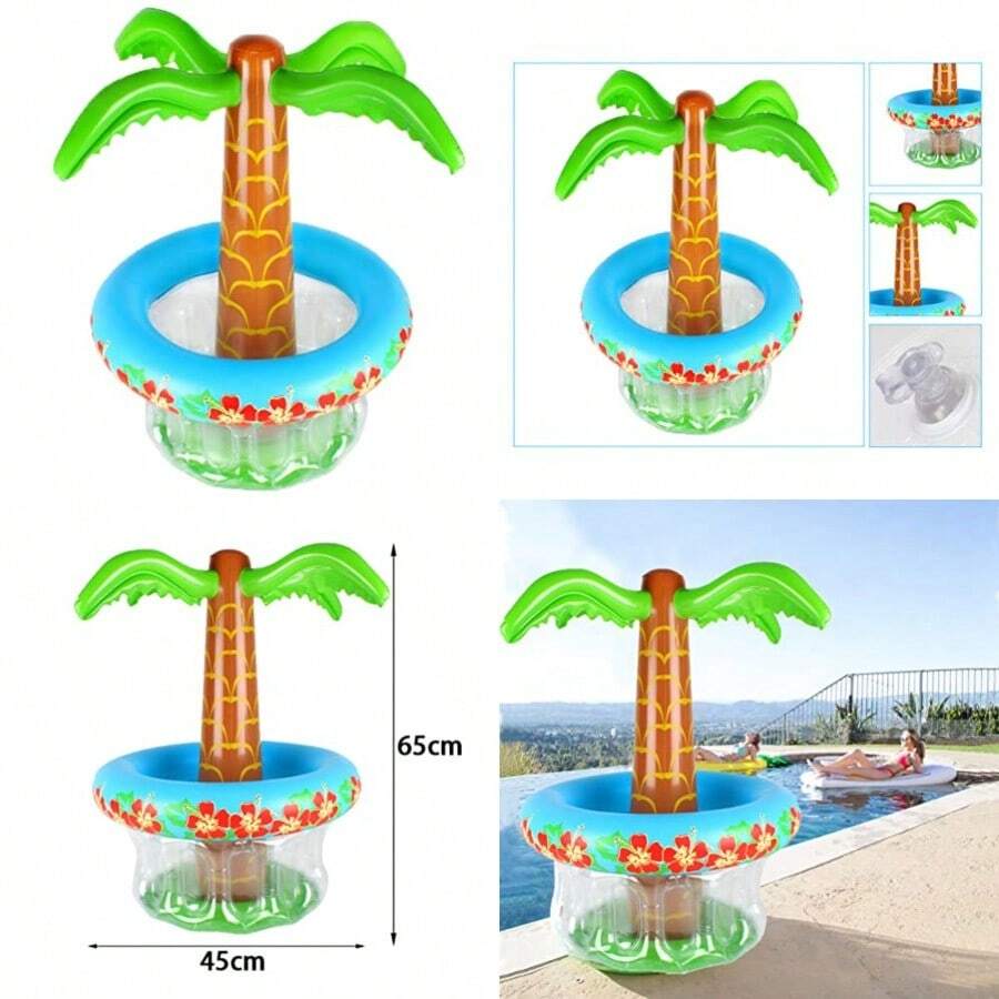 RiToEasysports Inflatable Palm Tree, Inflatable Beer Cooler In The Shape Of A Tree, Portable And Lightweight For Summer Parties - Green - View 1
