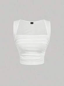 Top tank unicolor fruncido - Multicolor 4 - Ver 9