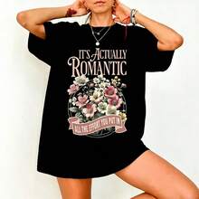 Camiseta realmente romántica, camiseta gráfica de Swift, camiseta inspirada en TS, mercancía de TLOASG, regalo para adolescentes, camiseta de concierto para fans de Taylor, ropa para fans de Swift - Negro - Ver 1