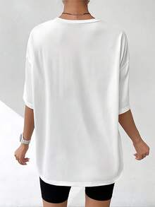 Summer New Arrival Sweet Bow Strawberry Print White Cotton Casual Short Sleeve T-shirt Women's Fitted Short-Sleeve Tee with Fun Graphics, Perfect for Everyday & Casual Work Looks - Blanco - Ver 3