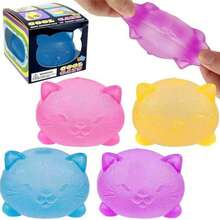 1pc Cute Malt Cat Squishy Toy, Soft Slow Rebound Cat Squeeze Toy, Stress Relief Fidget Toy, Sensory Toy For Relaxation And Focus, Kawaii Desk Toy For Kids Teens Adults, Birthday Gift, Party Favor, Classroom Reward - Multicolor - View 5