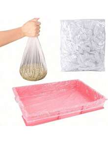 40pcs Bird Cage Liners - Disposable PE Film Poop Bags, Suitable For Parrots, Pigeons, Rabbits - Easy Clean Tray Pads, Thickened Leak-Proof Pet Cage Litter And Breeding Cage Pad, Sanitary Waste Cover - Style D - View 2