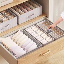 24-Grid Drawer-Style Sock And Underwear Organizer Box, Storage Container For Socks, Handkerchiefs, Ties, Belts And Other Items - View 3