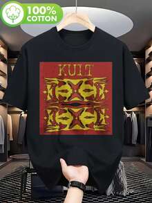 Camiseta Gráfica Retro de los 90 para Hombre con la Portada del Álbum Kult - Camiseta Vintage de Banda 100% Algodón con Estampado Rojo y Dorado Intenso, Transpirable, de Cuello Redondo y Manga Corta, Ideal para Conciertos, Combinaciones de Ropa y Atuendos Casuales (Lavable a Máquina) - Ideal para Fanáticos de la Música de los 90 y Kult - Negro - Ver 7