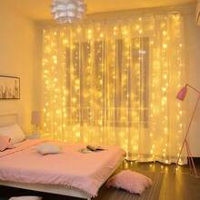 6m/3 Meters Battery Operated LED String Lights For Wedding, Birthday, Party Decoration, Holiday Celebration - Battery Box Curtain Light - View 9