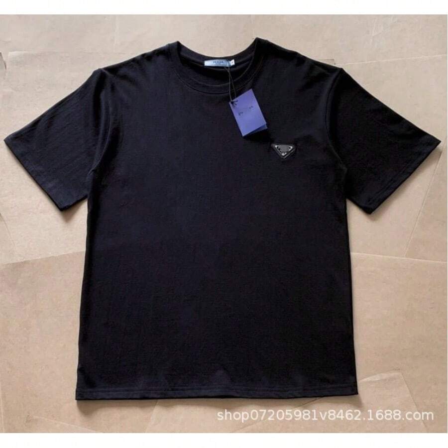 Summer Cotton Short-Sleeved T-Shirt For Men, Simply Printed And Casual. - Black - View 1