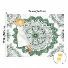 1pc Bohemian Mandala Patterned Beach Mat, Extra-Large Beach Mat, Lightweight And Durable. Ideal For Travel, Camping, And Picnics. Extra-Large Size For Adults. Highly Suitable For Beaches And Outdoor Adventures - A - View 10
