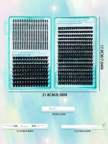 Bộ dụng cụ nối mi 560 món, bao gồm các cụm mi giả mềm mại, keo dán mi và chất làm kín, nhíp nối mi, dung dịch tẩy mi, các cụm mi giả hỗn hợp, mi giả trông tự nhiên. - màu đen - Xem 11
