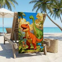 Toalha de Praia com Estampa de Dinossauro da Selva (1 unidade), Cobertor de Praia Extra Grande em Microfibra Super Macia, Toalha de Banho Super Absorvente, Ideal para Viagens, Piscina, Mergulho, Surfe, Ioga e Camping, Disponível em Vários Tamanhos, Acessórios de Praia para Praia, Piscina, Viagens, Camping e Ioga - Dinossauro - Ver 7