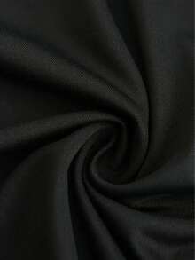 Women's Pure Cotton Black Crop Top: Divine Alliance: Bold Confidence Black Crop Top - Short Sleeve Black Crop Top, Round Neck, Stretchy Fabric Blend, Easy Care, Perfect For Spring, Summer And Fall, Versatile Statement Top, Comfortable And Stretchy Fit, Floral - 黑色 - 查看 4