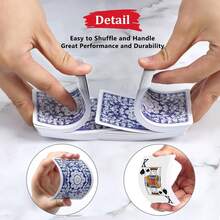 经典图案扑克牌套装，经久耐用，大字体，适合成人和老年人，适合聚会娱乐和纸牌游戏。 - 彩色 - 查看 8