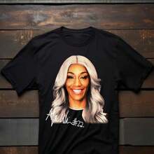 A'ja Wilson WNBA Big Face T-Shirt, Unisex Tee For Basketball Fans, Sports Apparel, Graphic Print ShiShirt For Women, 100% Cotton Unisex T-Shirt - Premium Casual Comfortable Fit T-Shirt - 黑色 - 查看 1