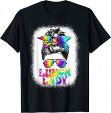 GiftGiftLunch Camiseta de Trabajadora de Cafetería con Moño Desordenado SoftSoft - Negro 11 - Ver 6