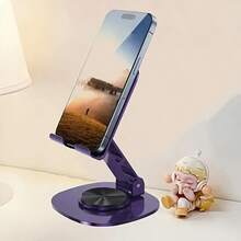Giá đỡ điện thoại để bàn bằng kim loại xoay 360 độ, cấu trúc bằng sắt, tương thích với mọi loại điện thoại, đế chống trượt. - Nhiều màu - Xem 4