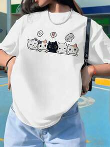 Dam-T-shirts - Vitt - Visa 1