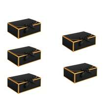 10 Packs Black And Gold Gift Boxes With Lids Bulk 10.6x7.8x3.1inch Black Gift Boxes With Ribbons Bridesmaid Proposal Box For Graduation, Presents, Birthday, Baby Shower, Anniversary - Black With Gold Trim - View 14
