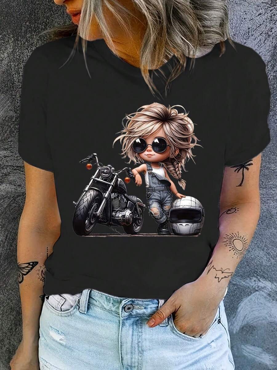 Women T-Shirts - Black - View 1