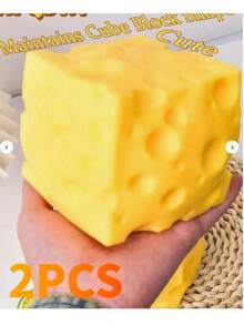 New Cute Extra Large Cheese Block Squeeze Toy, Soft Slow Rebound Squishy Fidget Toy, Premium Clay Filling Slow Rebound Sensory Fidget Toy, Realistic Food Shaped Hand Kneading Decompression Gadget, Well-Sealed Leakproof Large Size With Comfortable Squeezing Feel, Ideal Funny Gag Gift For Christmas, Birthday, Holiday & Party Favors, Perfect Desktop Decor For Home, Office & Classroom, Anxiety Relief Calming Play Toy For Kids, Teens And Adults Daily Leisure Relaxation - Cheese - View 12