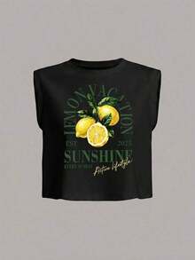 Top sin mangas casual y minimalista para mujer con estampado de cóctel - Estilo deportivo versátil para vacaciones de primavera, boda en una isla tropical, aniversario, fiesta de damas de honor, cita nocturna, invitada de boda, despedida de soltera, festival de música bohemio y uso elegante de verano - Negro - Ver 10