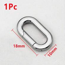 1 pieza Accesorio de joyería con cierre de resorte ovalado de acero inoxidable con forma de corazón, adecuado para conector de pulsera y collar DIY - hebilla de acero inoxidable - Ver 9