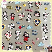 1 miếng dán trang trí tự làm hình Snoopy, hình hoạt hình dễ thương chống thấm nước, quà tặng phổ biến cho năm mới, ngày Valentine, lễ Phục sinh [Kiểu ngẫu nhiên] - Nhiều màu - Xem 1