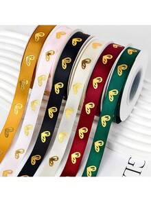 1 Roll Decorative Gift Wrapping Ribbon - Suitable For Gift Boxes And Bags, Holiday Floral Packaging, Cake Packaging, Wedding Party Decor, And Sewing Crafts - Multiple Styles - View 5