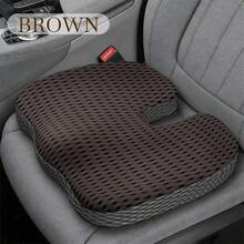 1pc Mesh Design Universal Car Seat Cushion, Memory Foam Booster Pad, Enhances Visibility, Anti-Slip & Wear-Resistant, Suitable For All Seasons, Improves Breathability And Comfort, Car Interior Accessory, Fits For Car, RV, Office Chair - Multicolor - View 8