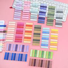 3200 Sheets, 16 Designs, Semi-Transparent PET Sticky Notes, Index Tabs, European Retro Transparent Stickers, Simple Solid Color Indicator Tabs, Student Office Supplies, 16 Designs - one-size - View 8