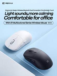 REMAX WM-01 藍牙2.4G無線滑鼠，靜音type-c充電，人體工學設計，無線藍牙連接，舒適手感，PC、筆記型電腦、平板多裝置相容 - 查看 1