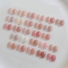 MIANEL GEL 10毫升自流平裸色凝胶指甲油，2026新款冰透明裸粉色肤色提亮透明裸色效果，LED/UV固化 - 彩色 - 查看 30