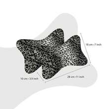 2 chiếc bọc tựa đầu ô tô, họa tiết da báo, làm từ sợi polyester và polypropylene, gối tựa cổ cho xe hơi, gối tựa lưng dùng được cả bốn mùa. - tựa đầu - Xem 5