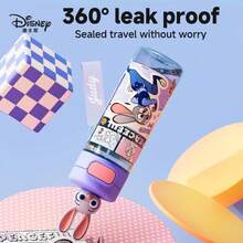 Disney 迪士尼塑料杯，儿童水杯，图案精美，适合学校使用，大容量运动杯，双层壁设计 - 彩色 - 查看 4