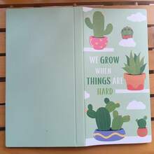 Set de notas adhesivas con forma de plantas de dibujos animados, pegatinas de memorándum lindas y kawaii autoadhesivas, adecuadas para escritorio, escuela, oficina, notas adhesivas pequeñas y removibles para recordatorios diarios, diario, mensajes de regalo - Unitalla - Ver 3