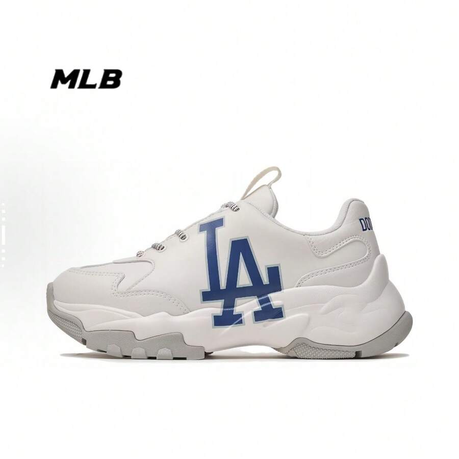 MLB Big Ball Chunky, Casual And Simple Low-Top LA Chunky Sneakers, Unisex Style. - White/Blue 3ASHC104N-07WHS - View 1