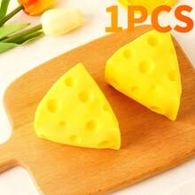 New Cute Extra Large Cheese Block Squeeze Toy, Soft Slow Rebound Squishy Fidget Toy, Premium Clay Filling Slow Rebound Sensory Fidget Toy, Realistic Food Shaped Hand Kneading Decompression Gadget, Well-Sealed Leakproof Large Size With Comfortable Squeezing Feel, Ideal Funny Gag Gift For Christmas, Birthday, Holiday & Party Favors, Perfect Desktop Decor For Home, Office & Classroom, Anxiety Relief Calming Play Toy For Kids, Teens And Adults Daily Leisure Relaxation - Cheese - View 11