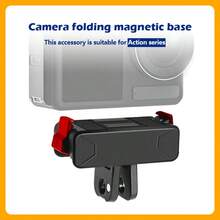 Foldable Strong Magnetic Zinc Alloy Sports Camera Quick Release Connector, Universal Camera Socket And Plug, Suitable For Osmo Action 360/5 Pro/4/3, Tripod & Selfie Stick Compatible - View 1