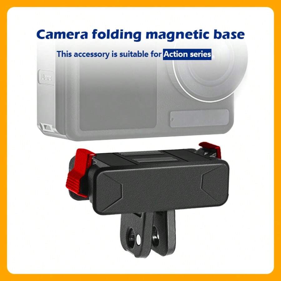 Foldable Strong Magnetic Zinc Alloy Sports Camera Quick Release Connector, Universal Camera Socket And Plug, Suitable For Osmo Action 360/5 Pro/4/3, Tripod & Selfie Stick Compatible - View 1
