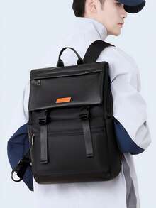 16 Inch Laptop Backpack For Men, Flap Design, Lightweight, Korean Style, Waterproof, For School, Commuting, Travel - Multicolor - View 9